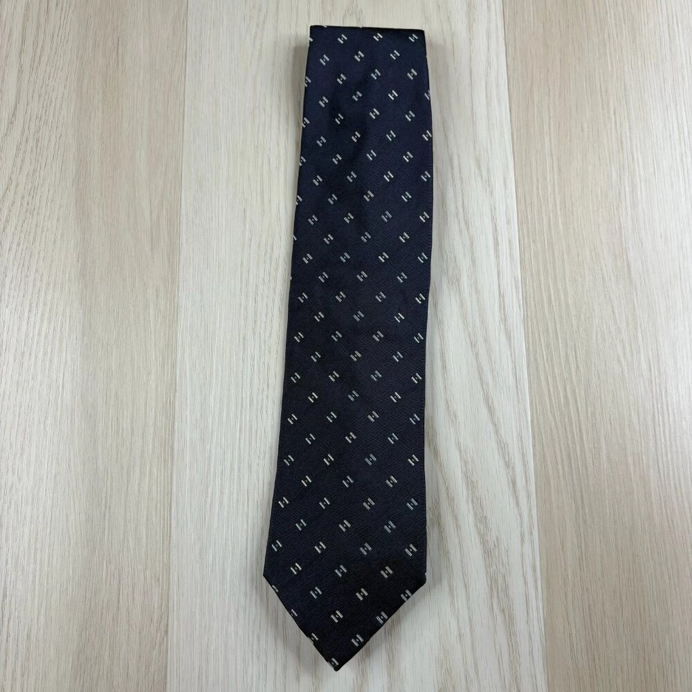 Armani Collection Mens Navy Blue Bussiness Casual Office Wear Necktie 58x3.5 In